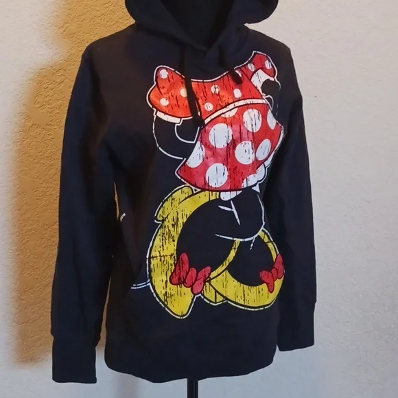 Disney Parks Minnie Mouse Hoodie With Ears Size Medium - Picture 3 of 9
